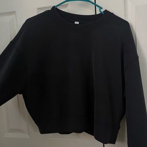 Soft stream perfectly oversized cropped crew